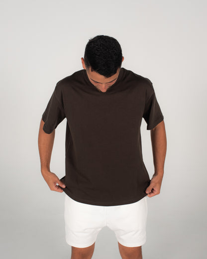 MENS PUMP TEE - CHOCOLATE