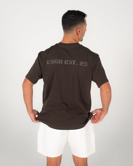 MENS PUMP TEE - CHOCOLATE